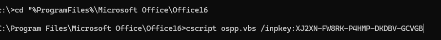 Switch from MAK/Retal to Volume license (GVLK) key