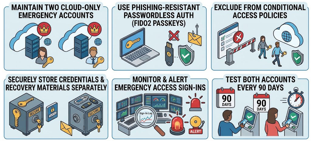 best practices for emergency access accounts